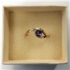 Image 1 : 14K Yellow Gold Purple Sapphire Ring Designed by J Adair