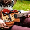 Image 2 : Luna Ukulele with Deer Artwork made from Seven Different Woods