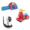 Image 1 : Toddler Play Day Bundle: Scooter, Tent and Monitoring Camera