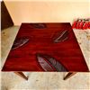 Image 1 : Custom Wooden Glass-Top Table with 4 Wooden Chairs