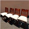 Image 3 : Custom Wooden Glass-Top Table with 4 Wooden Chairs