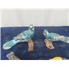 Image 2 : 4 Wood Carved Bird Ornaments - Biggest 5"x7"x2"