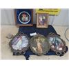 Image 1 : 3 Convex Glass Picture Frames - Pinkie & Blue Boy & 2 others - 1 with Collector Plate Frame Up