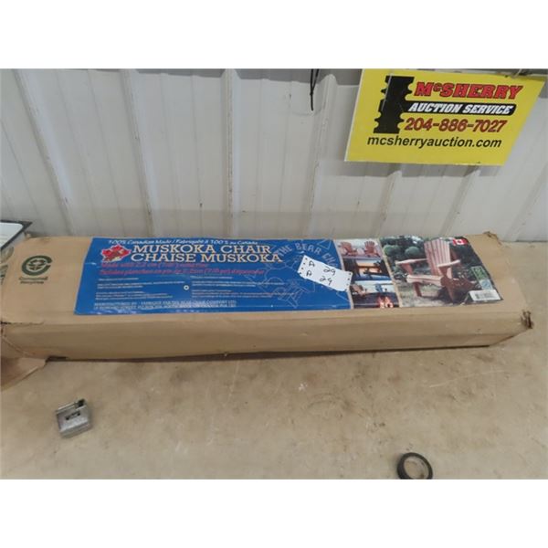 New Unassembled Pine Yard Chair