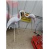 Image 4 : 4 Patio Chairs with Self Standing Patio Umbrella & 2 Fraserwood Swan Ornaments