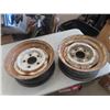 Image 1 : (2) 5 Hole Trailer/Truck Rims