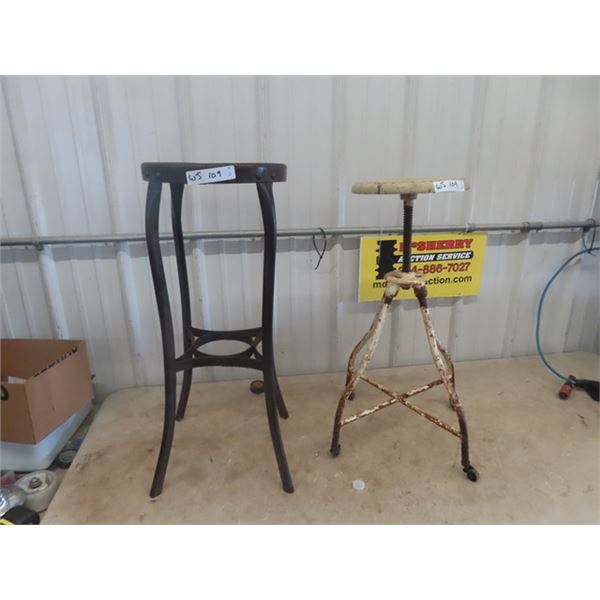 2 Stools  - 1 with Adjustable Height