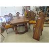 Image 1 : Dining Room Table with 2 Leaves & 6 Chairs