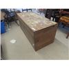 Image 2 : Wooden Storage Box with Lid 22" x 49" x 21"