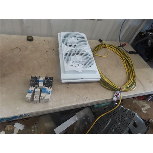 Window Fan, Extension Cord, 7 Breakers - Some Doubles