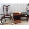 Image 1 : Antique Vanity Stools, Maple End Table , Wooden Dining Room Chair - NO Seat