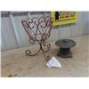Image 1 : Wrought Iron Planter , Cast Iron Candle Holder