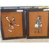 Image 1 : Indigenous Art on Leather 15.5" x 19.5 "