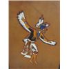Image 2 : Indigenous Art on Leather 15.5" x 19.5 "