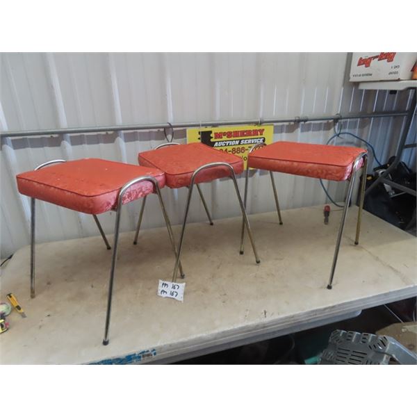 3 Vintage Stacking Stools