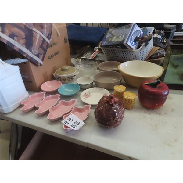 Mixing Bowls, Cookie Jars, Salt + Pepper Shakers plus more