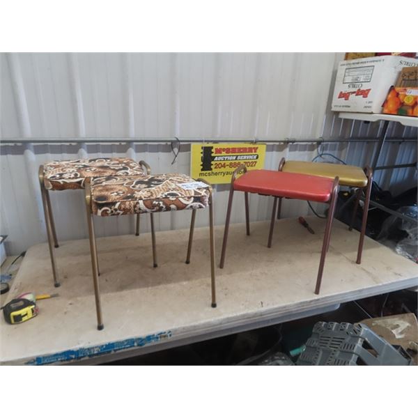 4 Stacking Stools - 2 Sets of 2