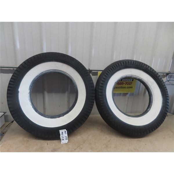 (2) 8.00-15 Dominion Royal White Wall Tires