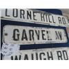 Image 3 : 3 Vintage WPG Metal EMbossed Street Signs: Lorne Hill Rd 6" x 30" , Garven Av 6" x 24" , Waugh Rd 6"