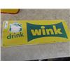 Image 1 : Canada Dry  Drink Wink Metal Embossed Sign 12" x 30"