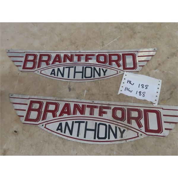 2 Brandford Metal Sign 5" x 19"