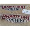 Image 2 : 2 Brandford Metal Sign 5" x 19"