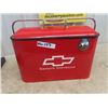 Image 1 : Metal Chevy Picnic Cooler - Never Used 12" x 18" x 8.5"