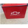 Image 3 : Metal Chevy Picnic Cooler - Never Used 12" x 18" x 8.5"