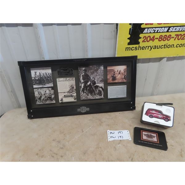 Original Display for Harley Store 12" x 24" & Harley 10 Cent Delivery Truck Bank
