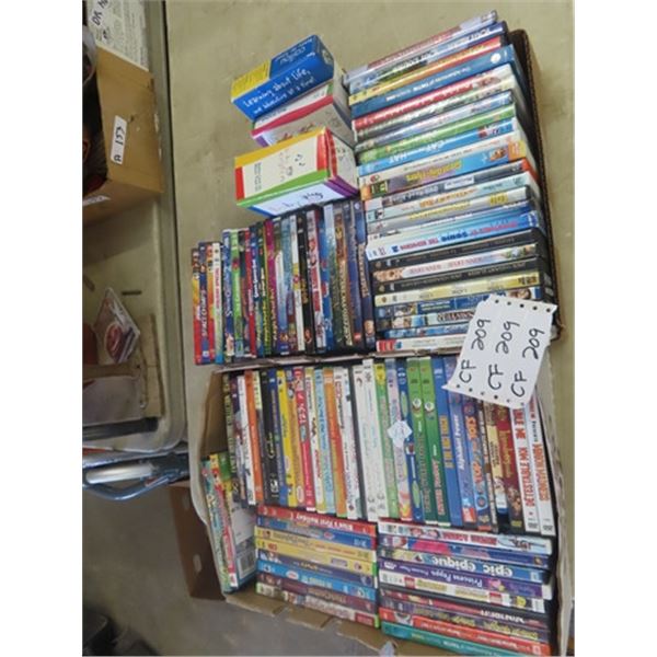 Over 100 Childrens' Movies & Cartoon DVDs
