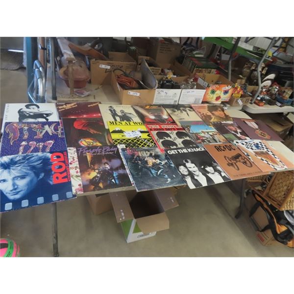 19 Records - Various Artists Including: AC/DC , Kiss, Rod Stewart, John Cougar, Purple Rain, Beatles