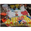 Image 1 : Tweety Seat Covers, A& W Plush + Puppet, Garbage Can, Charlie Brown Bedding