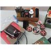 Image 4 : Fishing Tackle + Box , Shoe Shine/Repair Kit, Ren Power Sander, CAse Ful, of Tire Repair