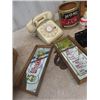 Image 3 : Wooden Whiskey Crate, Rotary Telephone, Packard Shovel, Mirrored Advertising plus more
