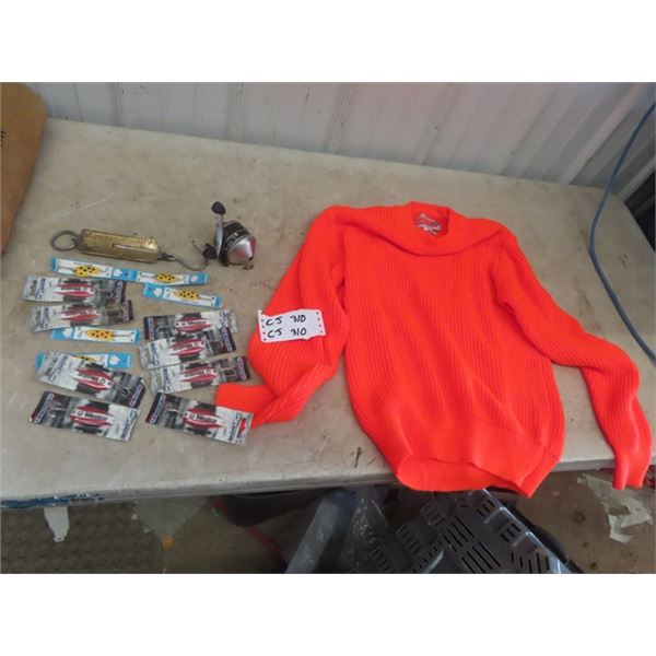 New Fishing Lures, Reel, Scale, Canvas Bag Winchester Medium Weight Sweater
