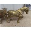 Image 5 : Vintage Brass Horse + Wagon 18" Long
