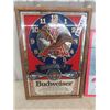 Image 2 : Mirrored Budweiser Clock 19" x 13" & Wooden Winchester Sign