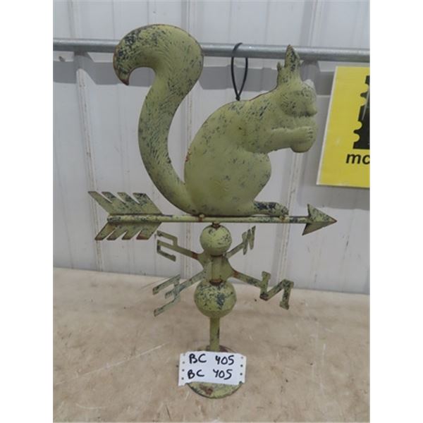 Metal Squirrel Wind Vane 20  Tall 13  Wide