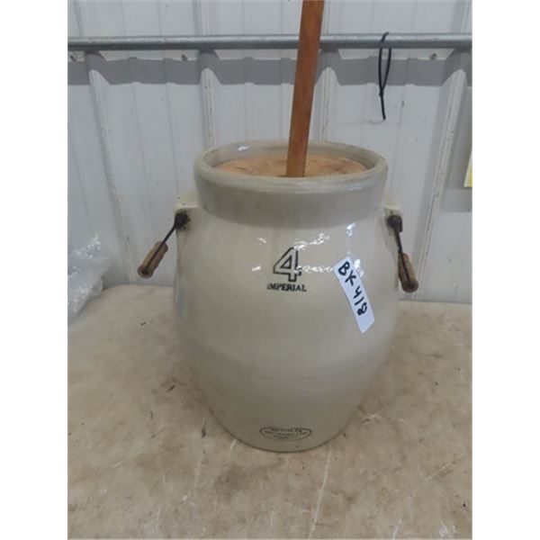 Medalta 4 Gal Crockery Butter Churn