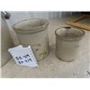 Image 2 : Medalta 5 Gal Crock wih Lid - Good Condition & 2 Small Cracked Crocks