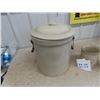 Image 4 : Medalta 5 Gal Crock wih Lid - Good Condition & 2 Small Cracked Crocks