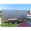 Image 2 : 2013 Becker 16' Enclosed Tandem Trailer with Draw Bridge Ramp Rear Door & Side Man Door - Serial
