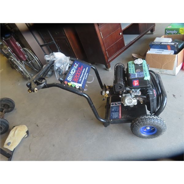 Simoniz 3200lb Gas Pressure Washer - Bought New Never Used