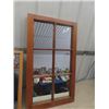 Image 4 : New Oak Trime Medicine Cabinet 16" x 22" & Mirrored Window Pane 20" x 35"