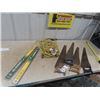 Image 1 : 4 Saws, 2 New 24" Wiper Blades, Hose, Gauges