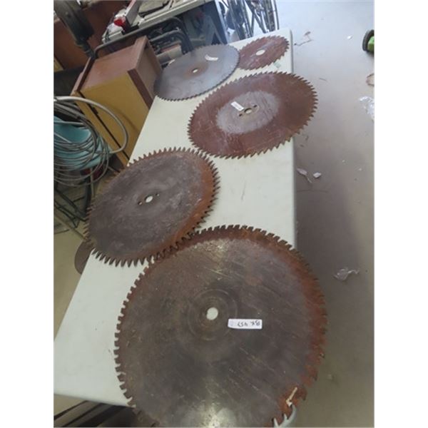 5 Mandrel Saw Blades ; 4) 24 ", 1) 12"