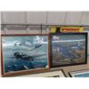 Image 2 : 4 Pictures : 2 Planes, 2 Outdoor Scenes - 1 of the Planes had Broken Glass - Biggest 23" x 27"