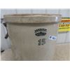 Image 2 : Sunburst 15 Gal Crock - Nice Condition but has 2 Holes Drilled on the Bottom