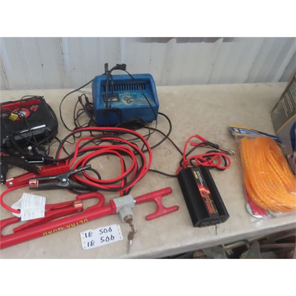 New Booster Cables, New 700 Watt Inverter, Tow Rope plus more