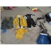 Image 1 : 2 Sets of Rain Gear, Wet Suit Sz XL, New Chest Wadders Sz 10